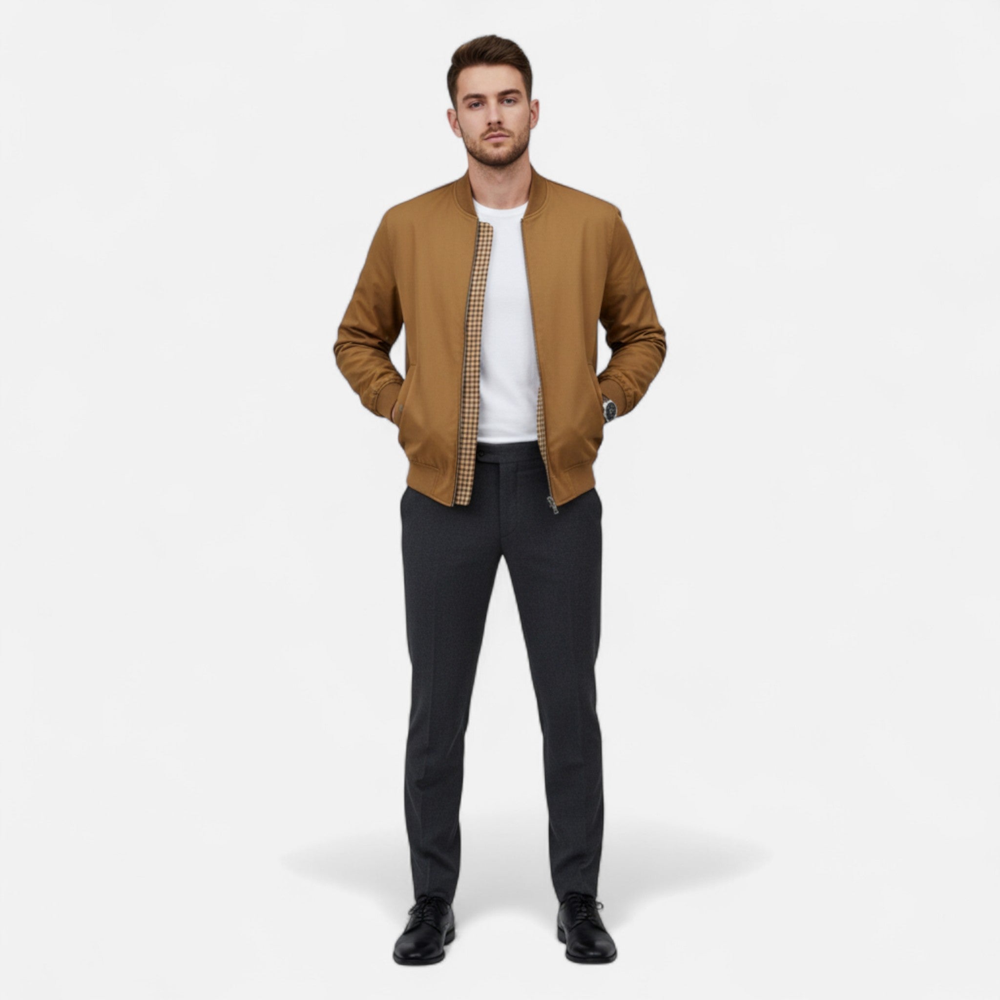 Ancienne Monde | Bomber Homme Slim Fit Élégant