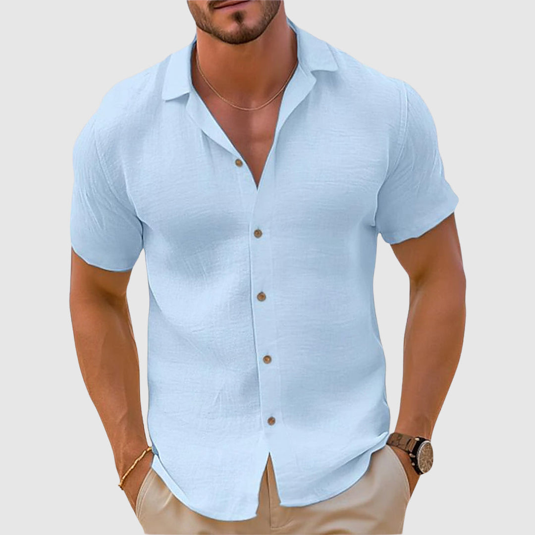 Chemise En Lin Coupe Décontractée