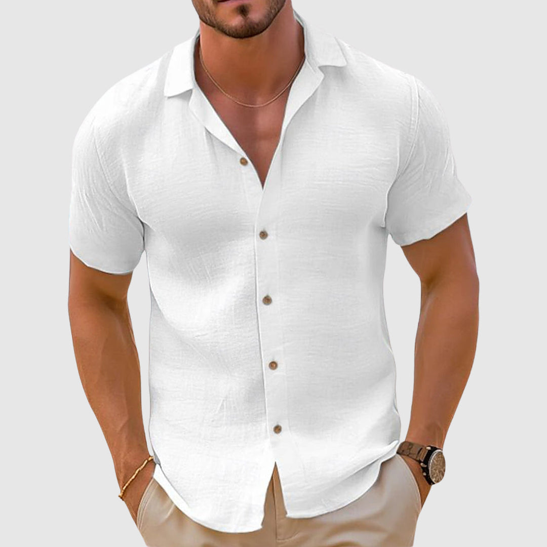 Chemise En Lin Coupe Décontractée
