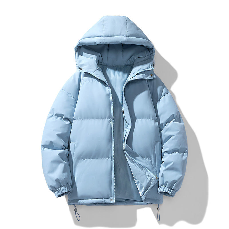 Men’s Quilted Puffer Jacket - Soft Hood and Elastic Cuffs, Regular Fit