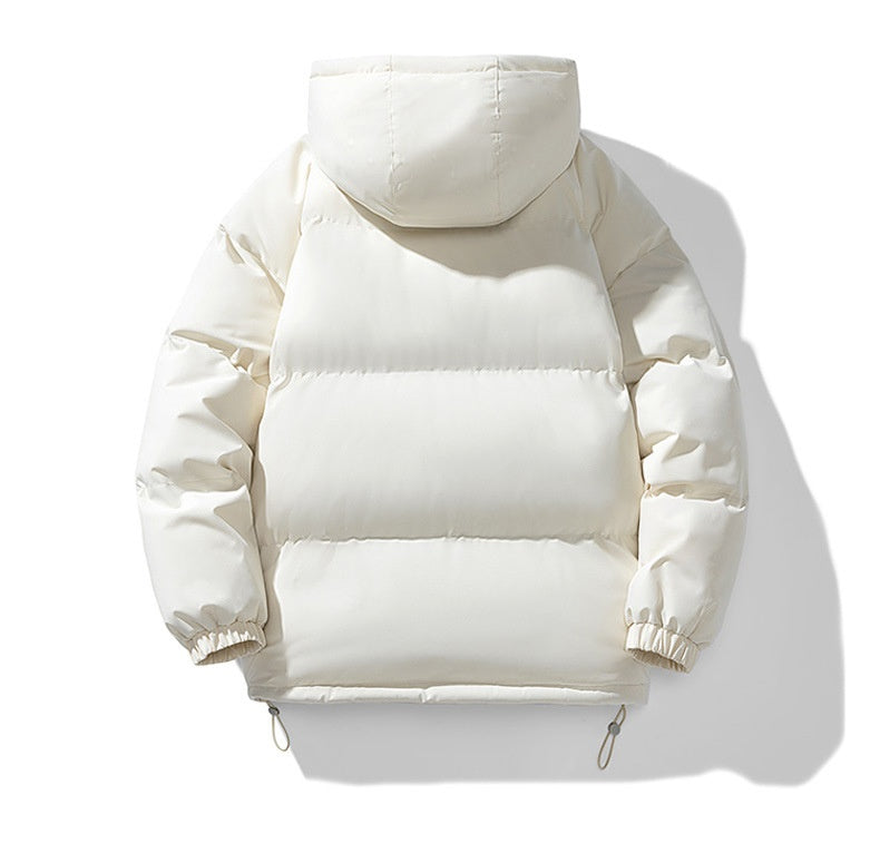 Men’s Quilted Puffer Jacket - Soft Hood and Elastic Cuffs, Regular Fit