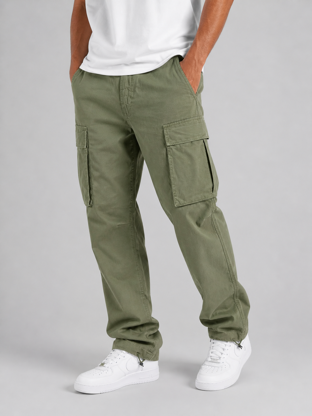 Pánské bavlněné cargo kalhoty – více kapes a pohodlný střih