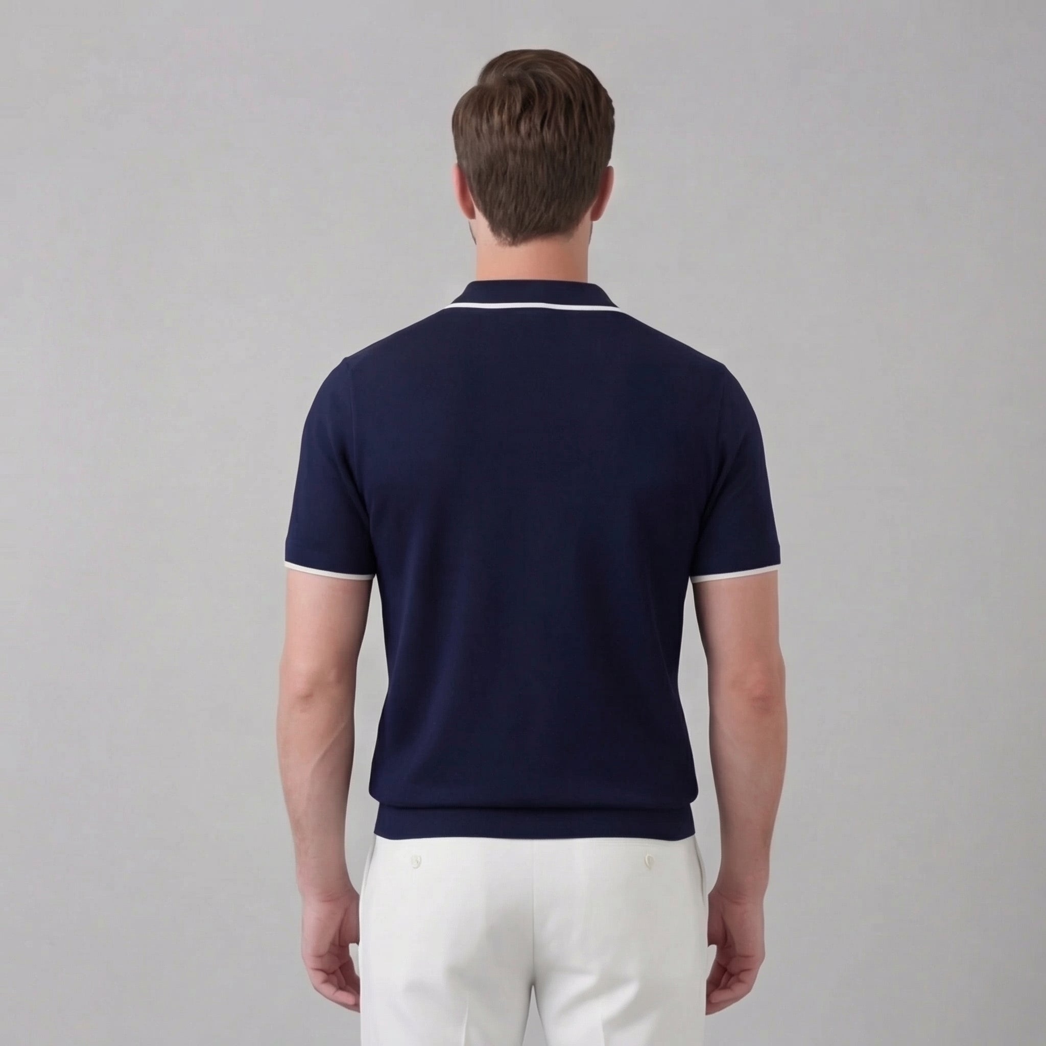 Polo sans bouton | haut maille homme casual