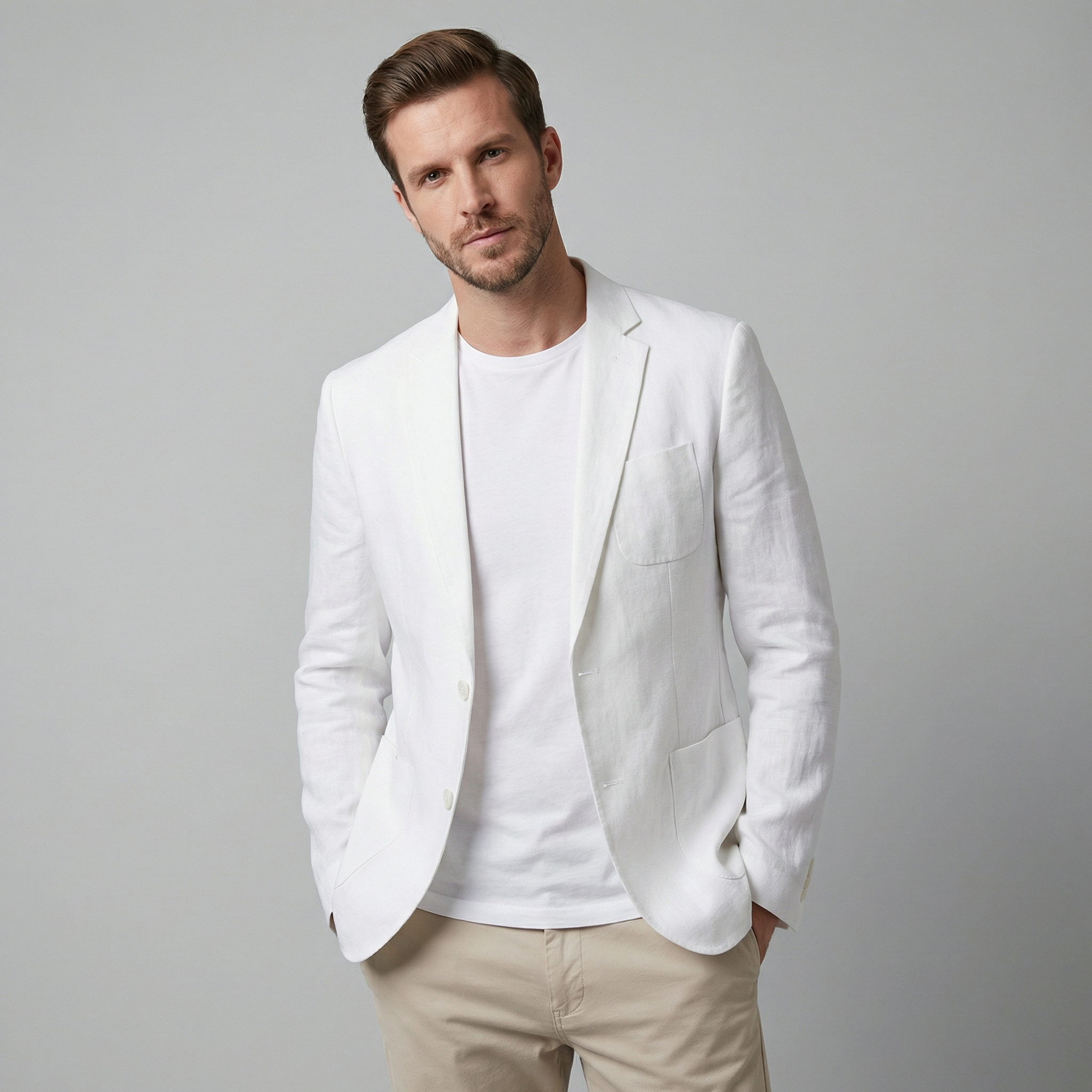 Veste lin homme | blazer élégant vacances