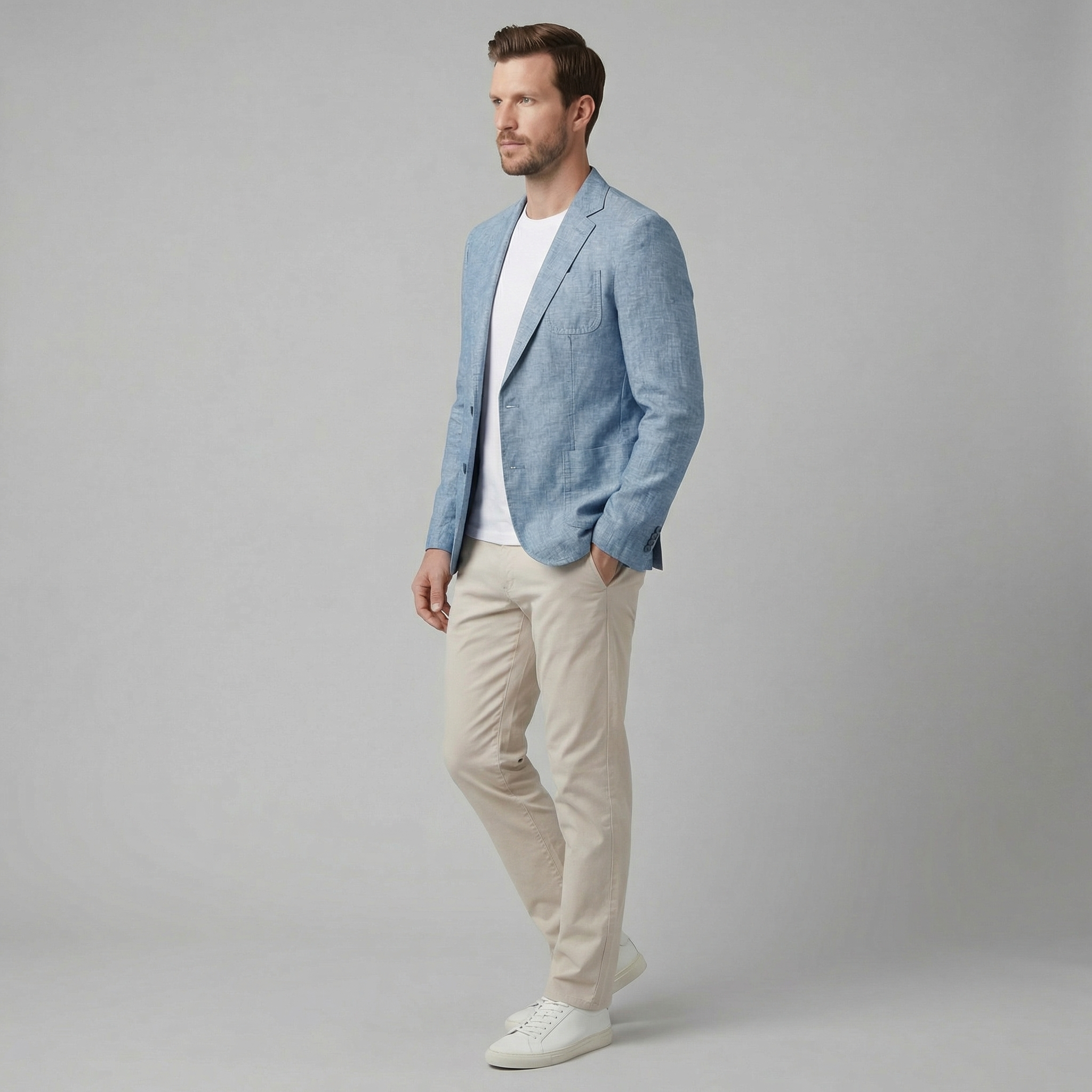 Veste lin homme | blazer élégant vacances