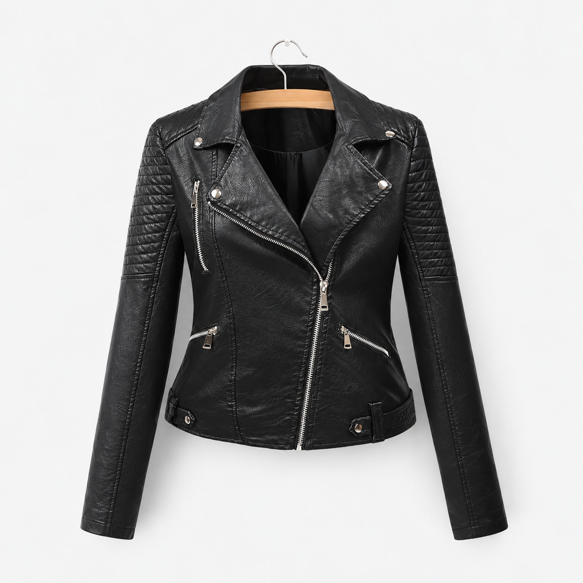 Ancienne Monde | Casaco Feminino Intemporal em Pele Design Biker