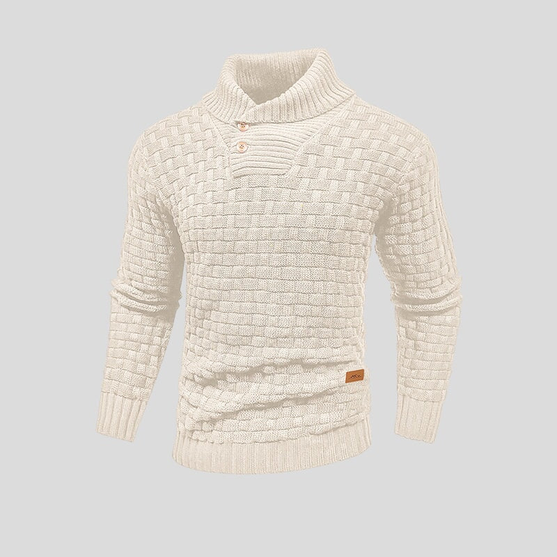 Pull en Coton et Bambou Homme – Col Haut et Coupe Souple Intemporelle