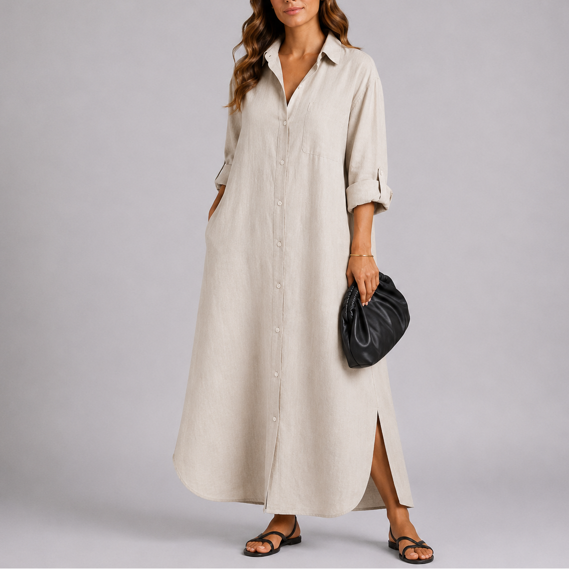 Robe Longue Style Chemisier