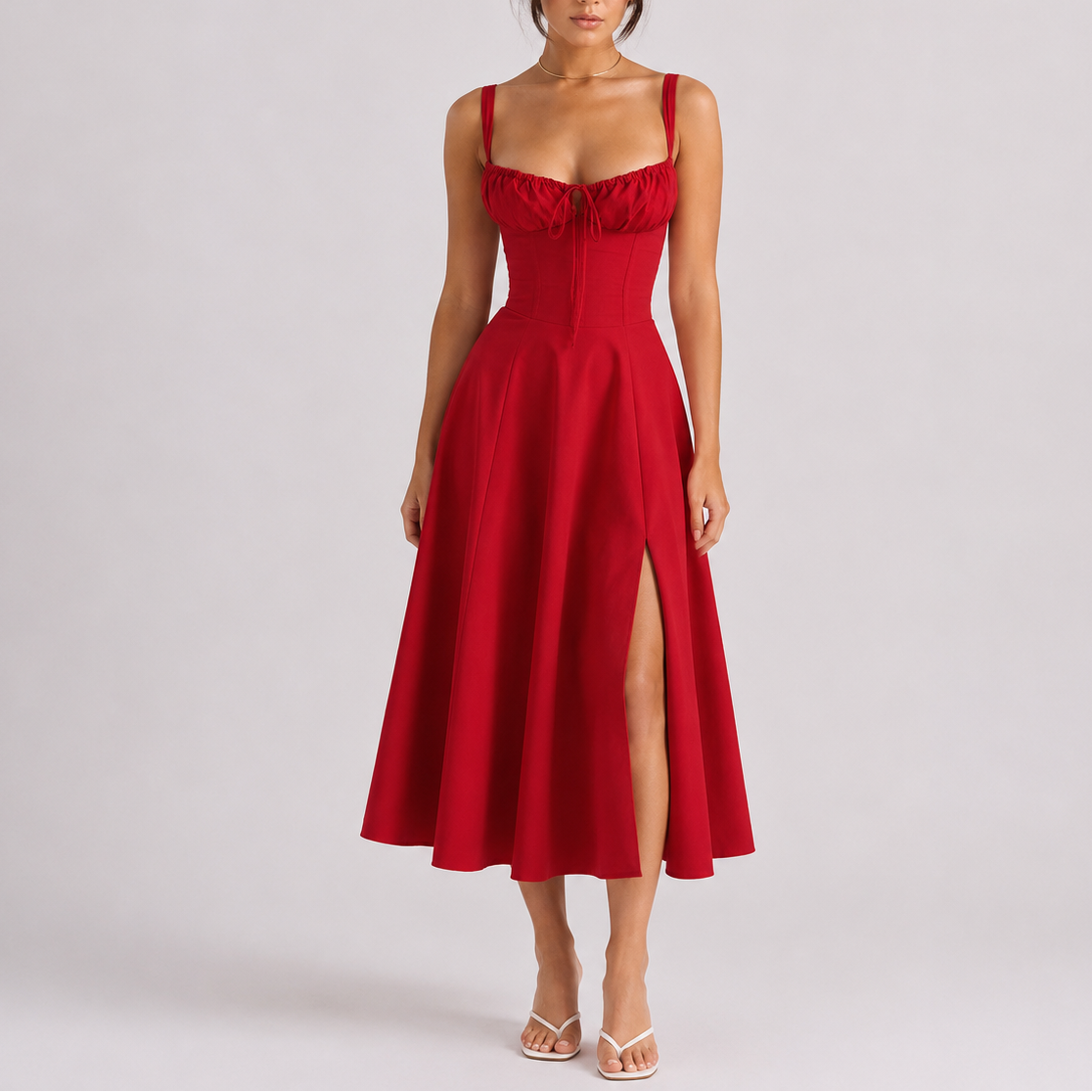 Robe Midi Corset avec Bustier