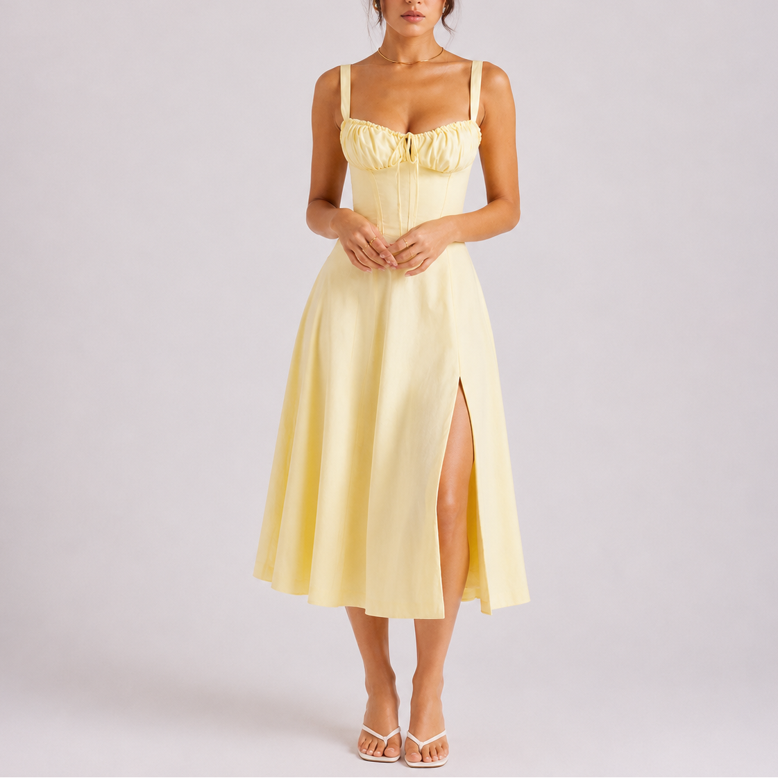 Robe Midi Corset avec Bustier