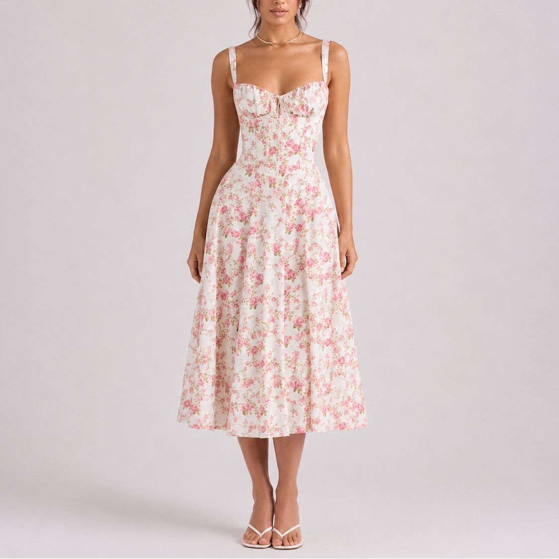 Robe Midi Corset avec Bustier