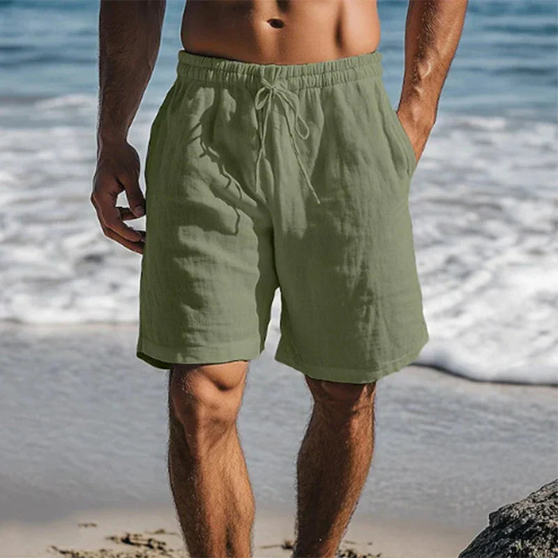 Short Homme En Tissu Lin