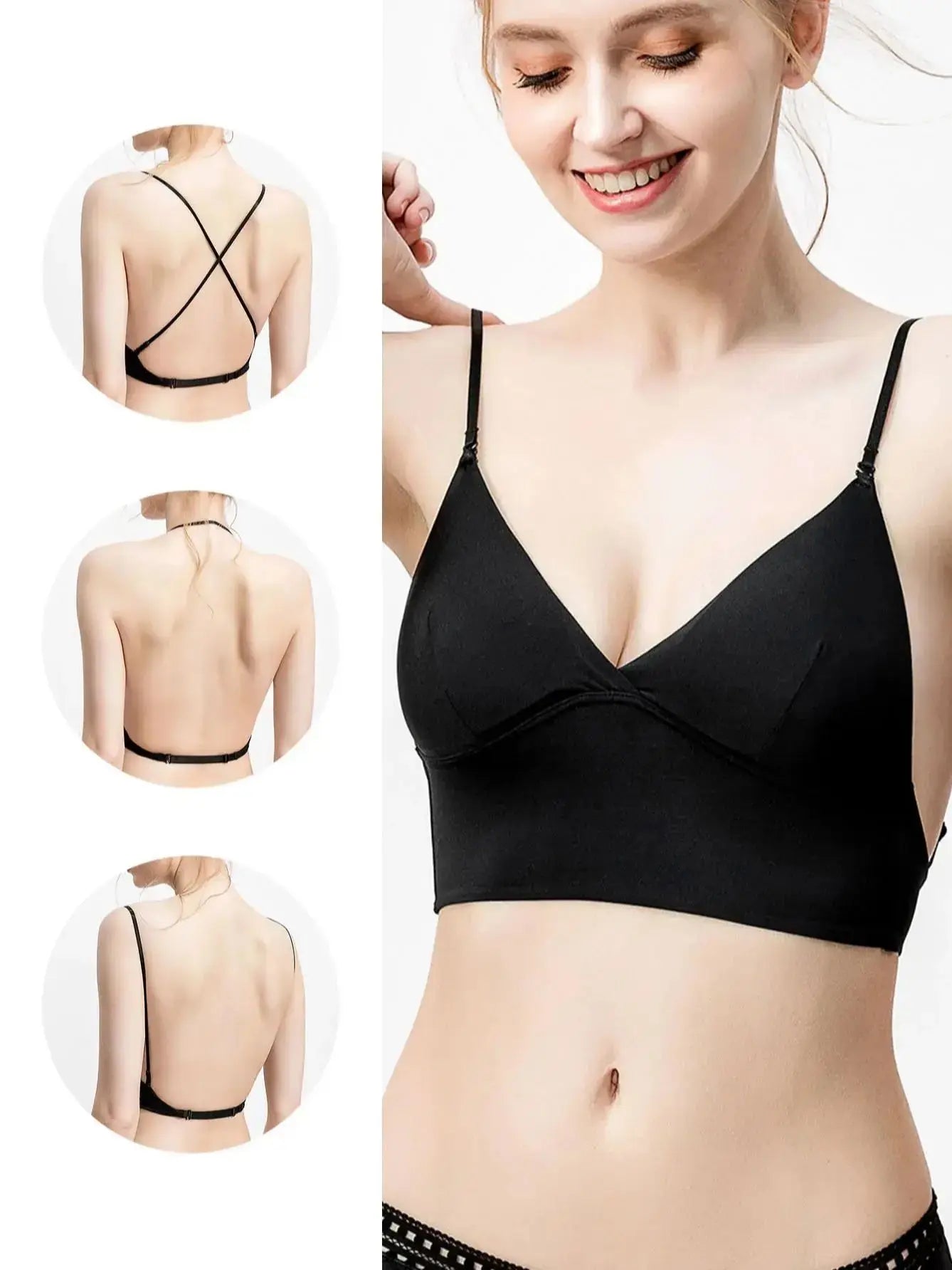 Soutien-gorge femme triangle dos nu