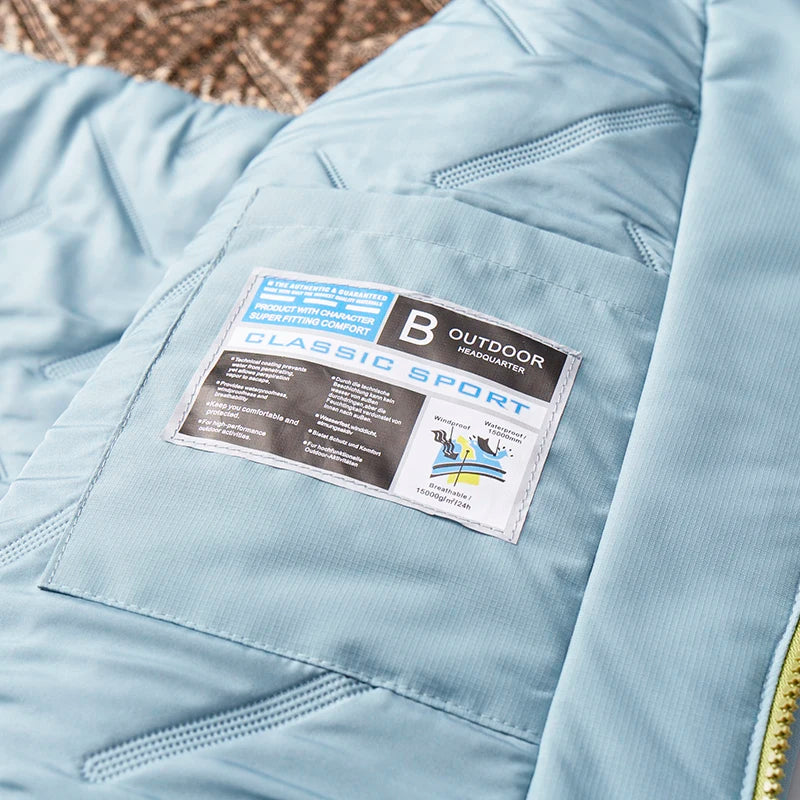 Men's Polyester Windbreaker Jacket – Insulating Graphene Lining