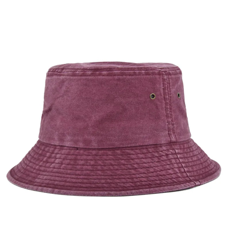Bucket hat bob de soleil en coton lavé pour homme y femme plein air