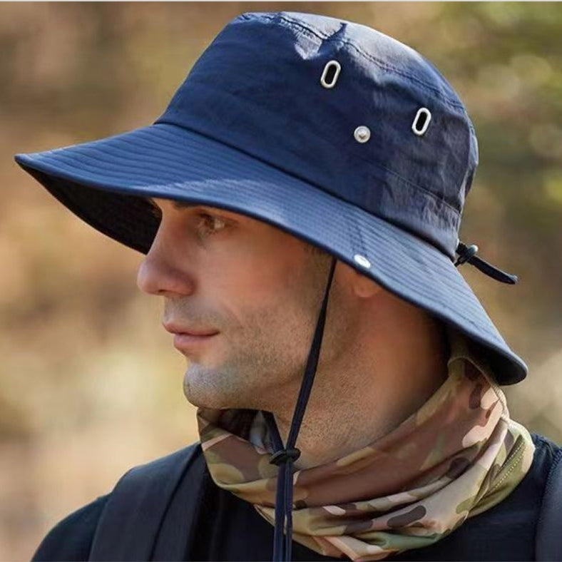 Chapeau bob unisexe pour activités extérieures avec cordon