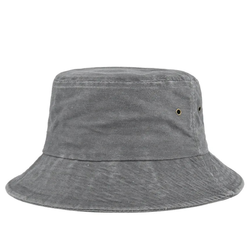 Bucket hat bob de soleil en coton lavé pour homme y femme plein air