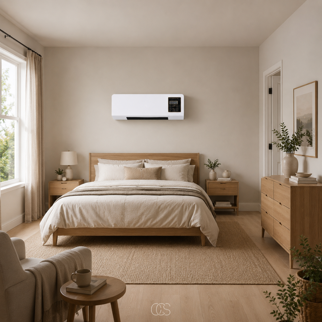 2-in-1 Wall Heater with Fan, Remote Control, and LED Display