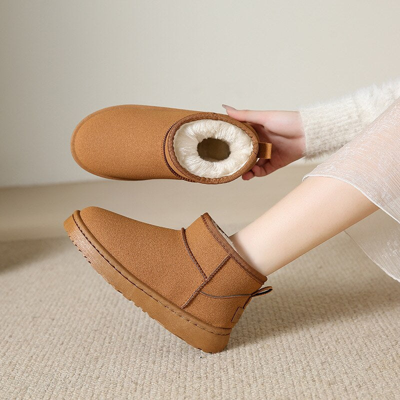 Women's Boots - Warm Lining and Stable Sole, Easy to Slip On