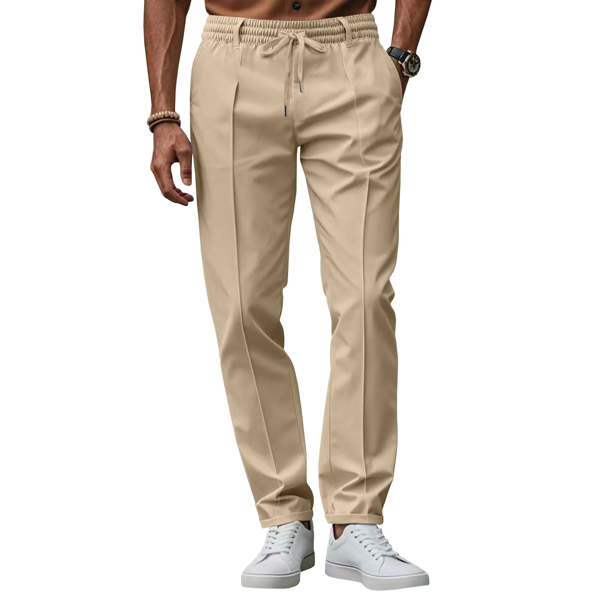 Bas homme business slim ajusté taille élastiquée