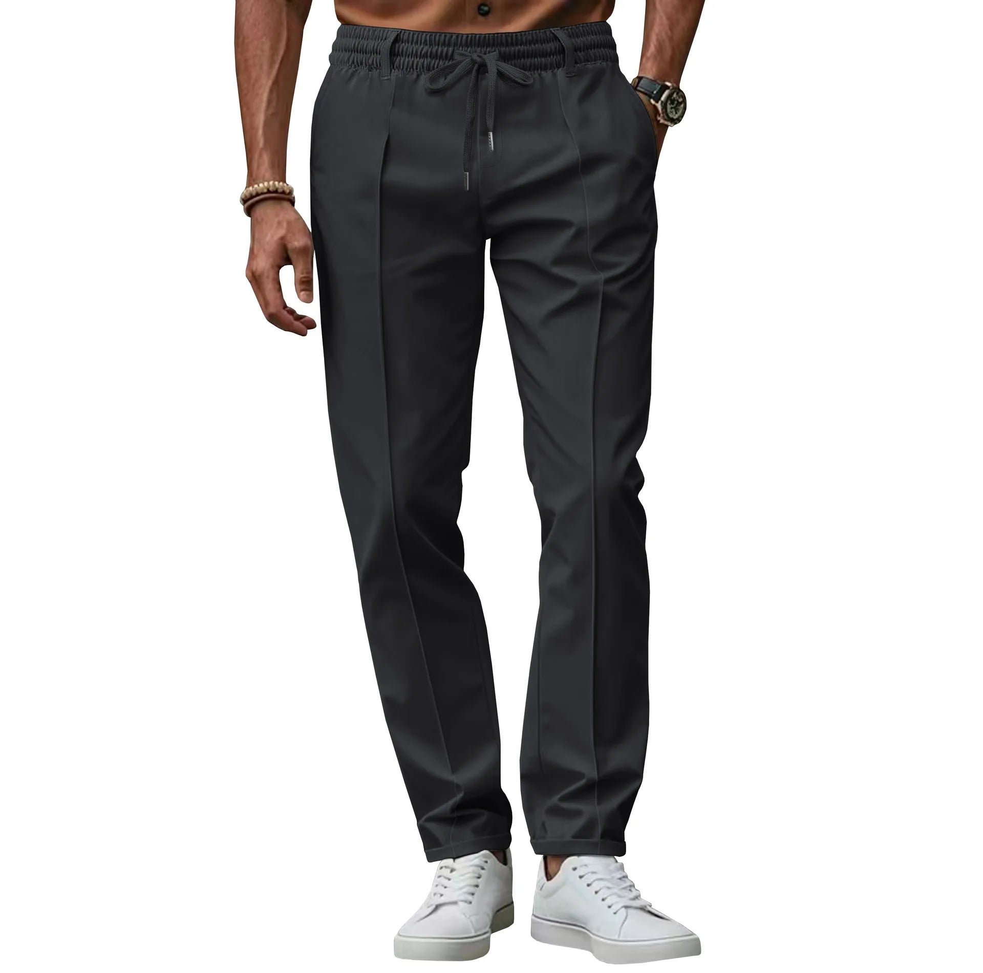Bas homme business slim ajusté taille élastiquée