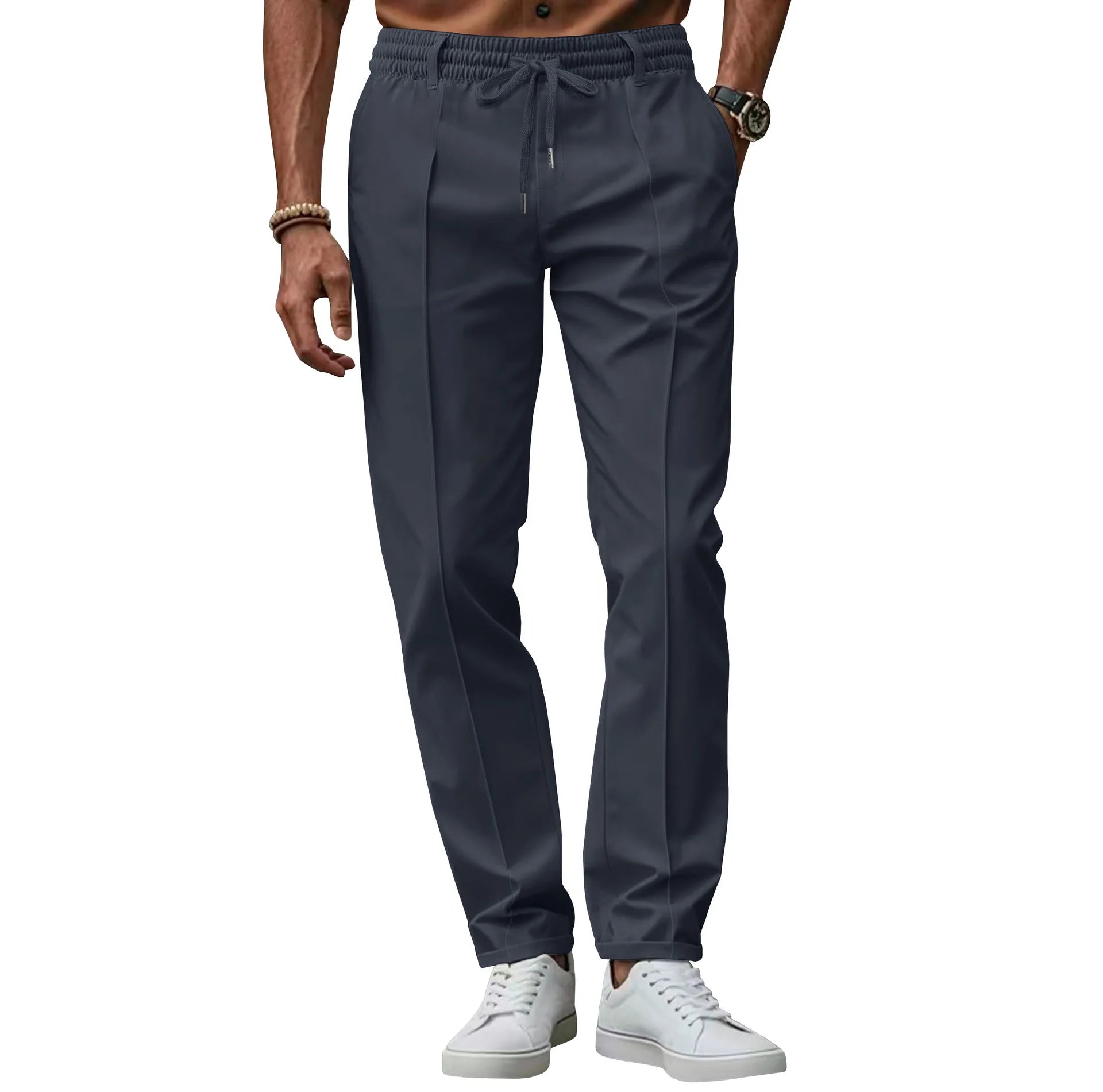 Bas homme business slim ajusté taille élastiquée