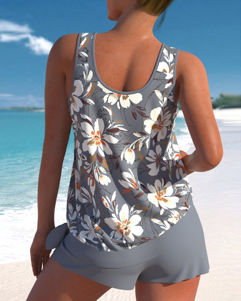 Maillot de bain tankini pour femme — ensemble de piscine débardeur et slip