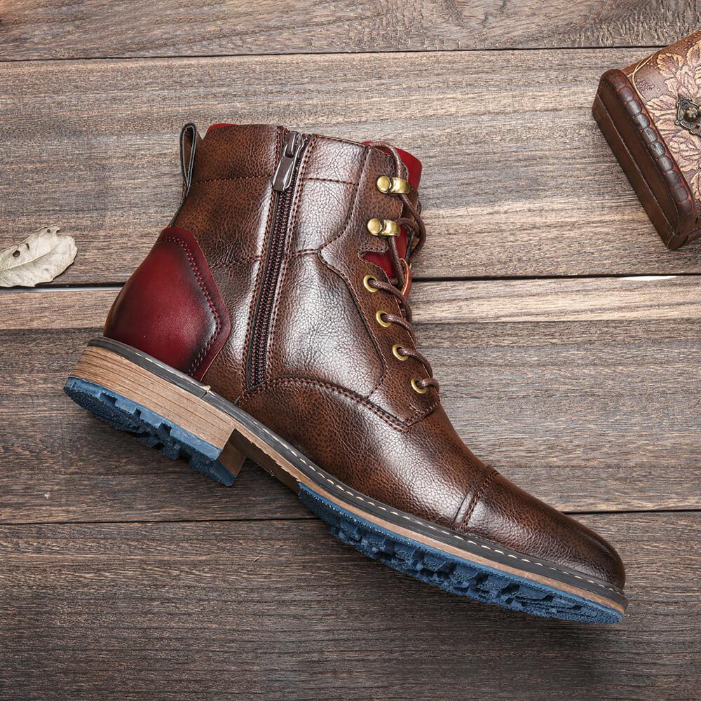 Herren-Lederschuhe – Gepolsterter Komfort, robuste Sohle, zeitloser Stil