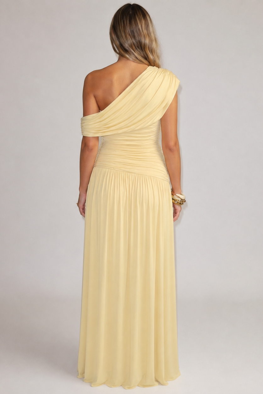 Robe maternité longue asymétrique élégante