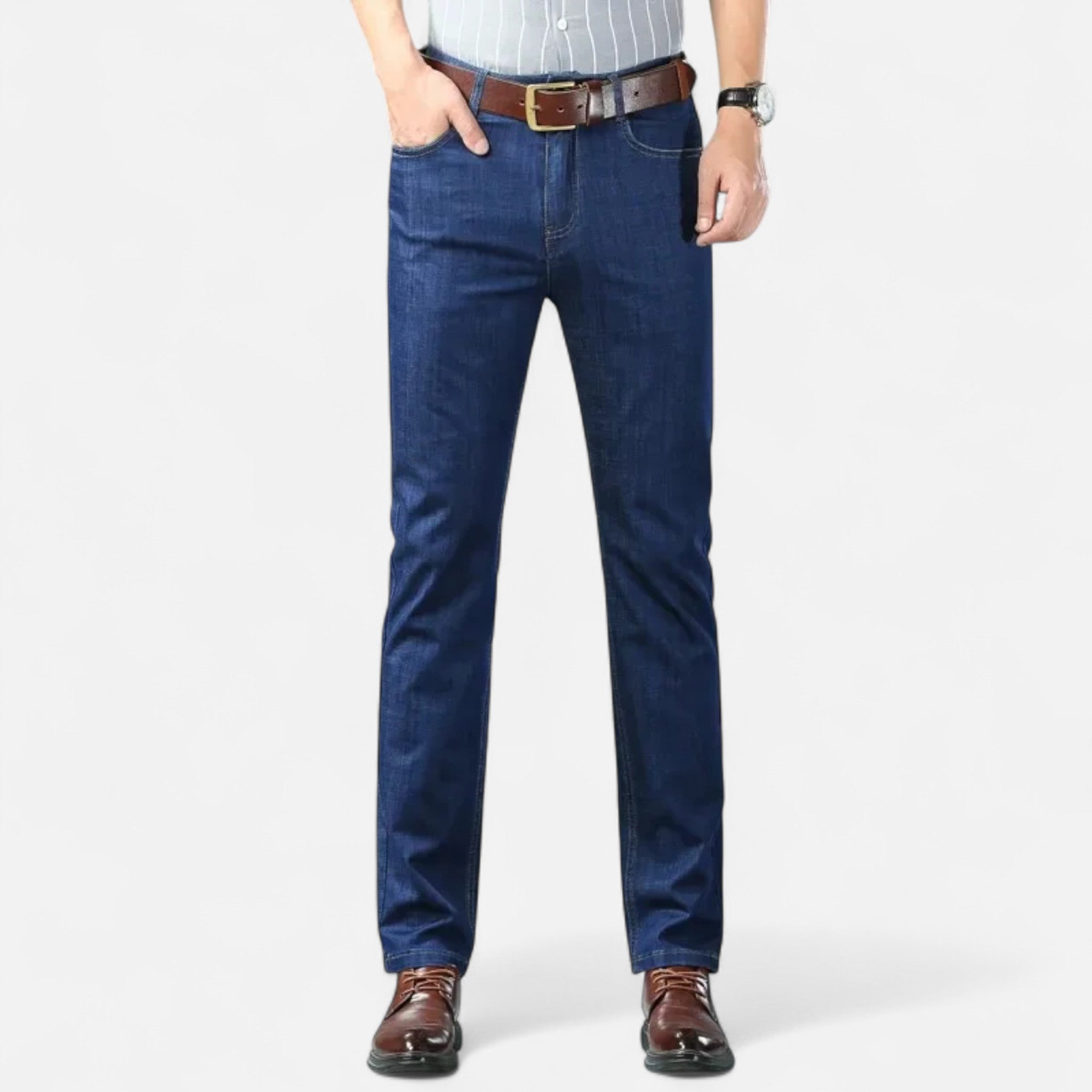 Ancienne Monde | Pantalon Droit en Denim Léger