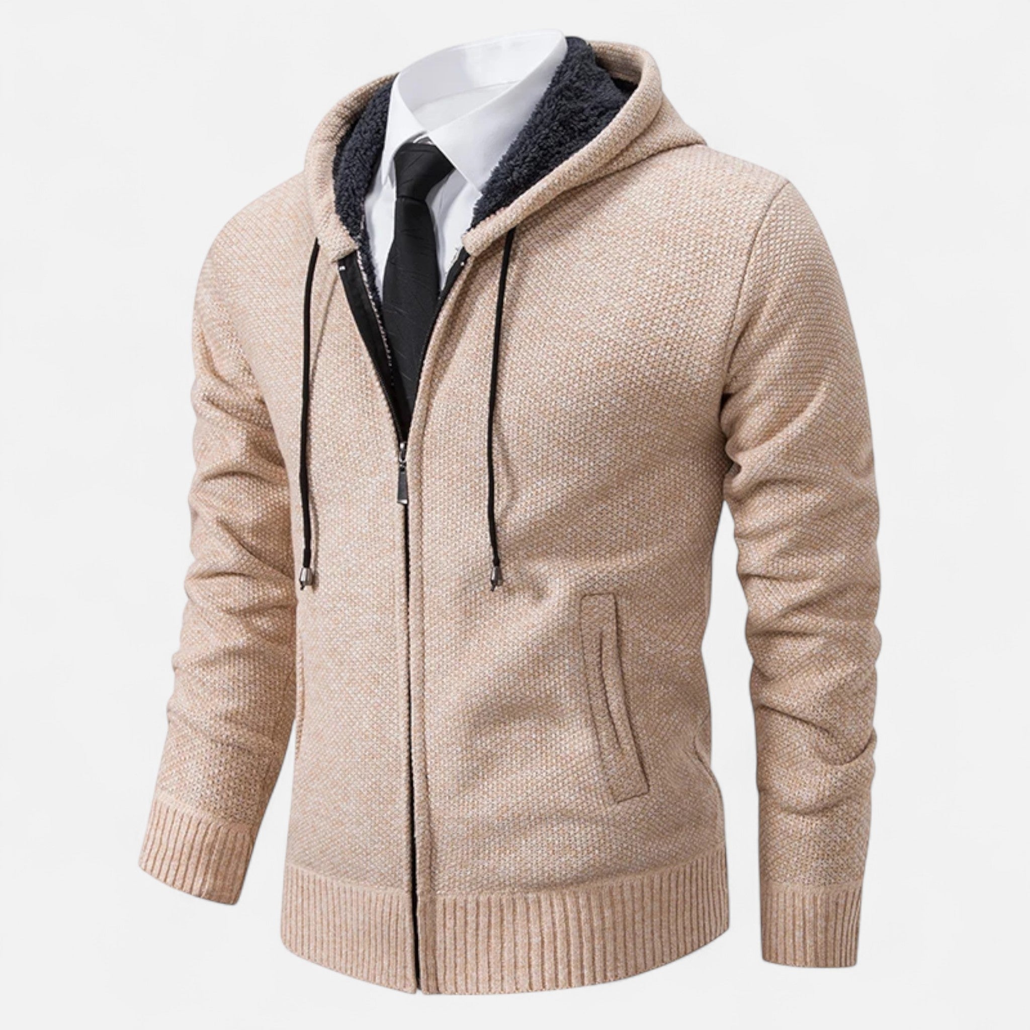 Ancienne Monde | Veste Homme Polaire Zippée Col Montant