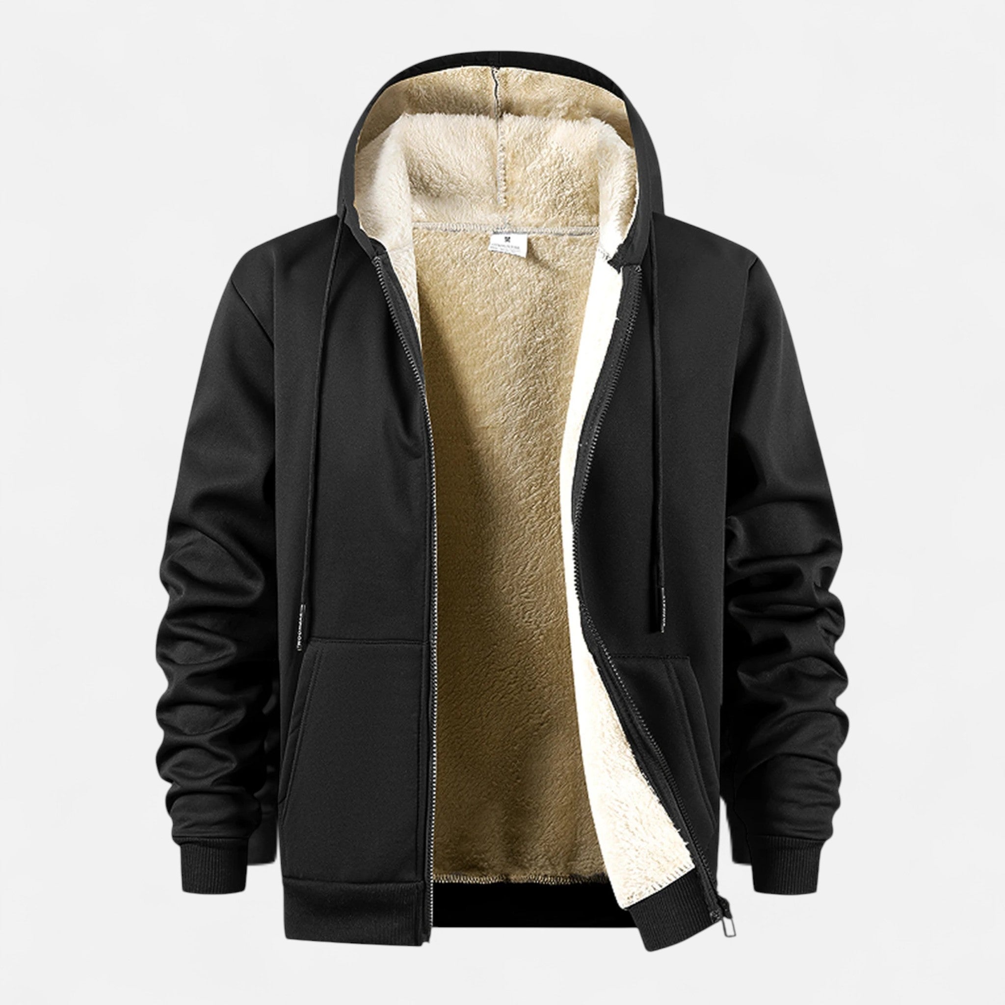 Ancienne Monde | Veste à Capuche Homme Zippée Doublée en Polaire
