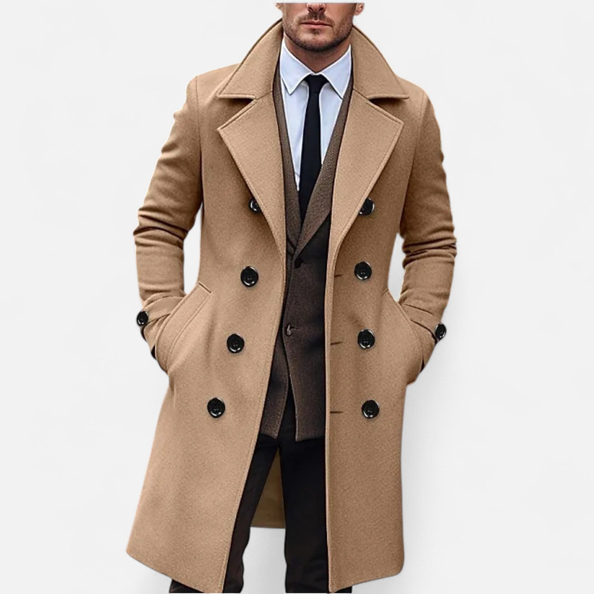 Ancienne Monde | Pardessus Homme Long Double Boutonnage