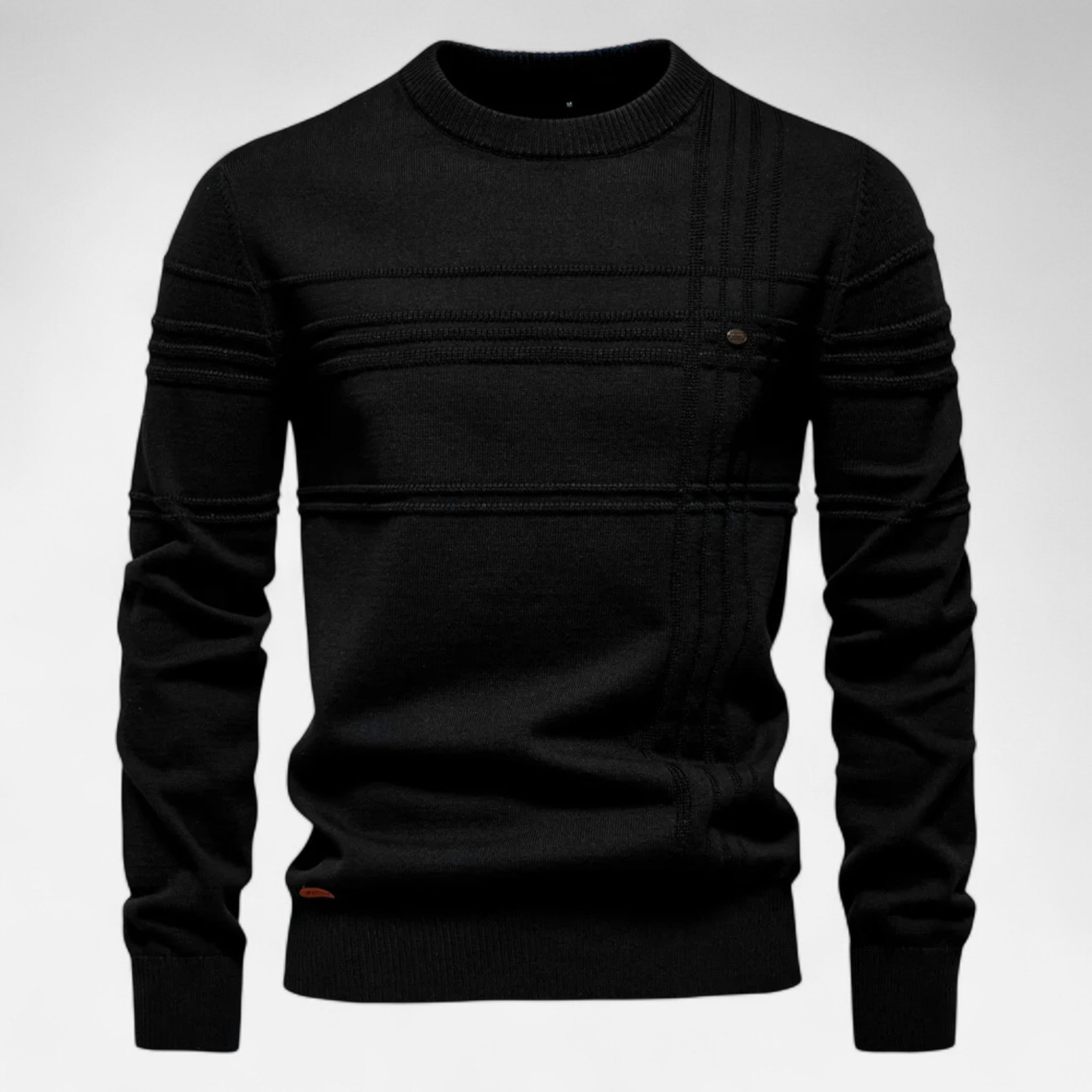 Ancienne Monde | Pull Homme Classique à Rayures en Coton Doux