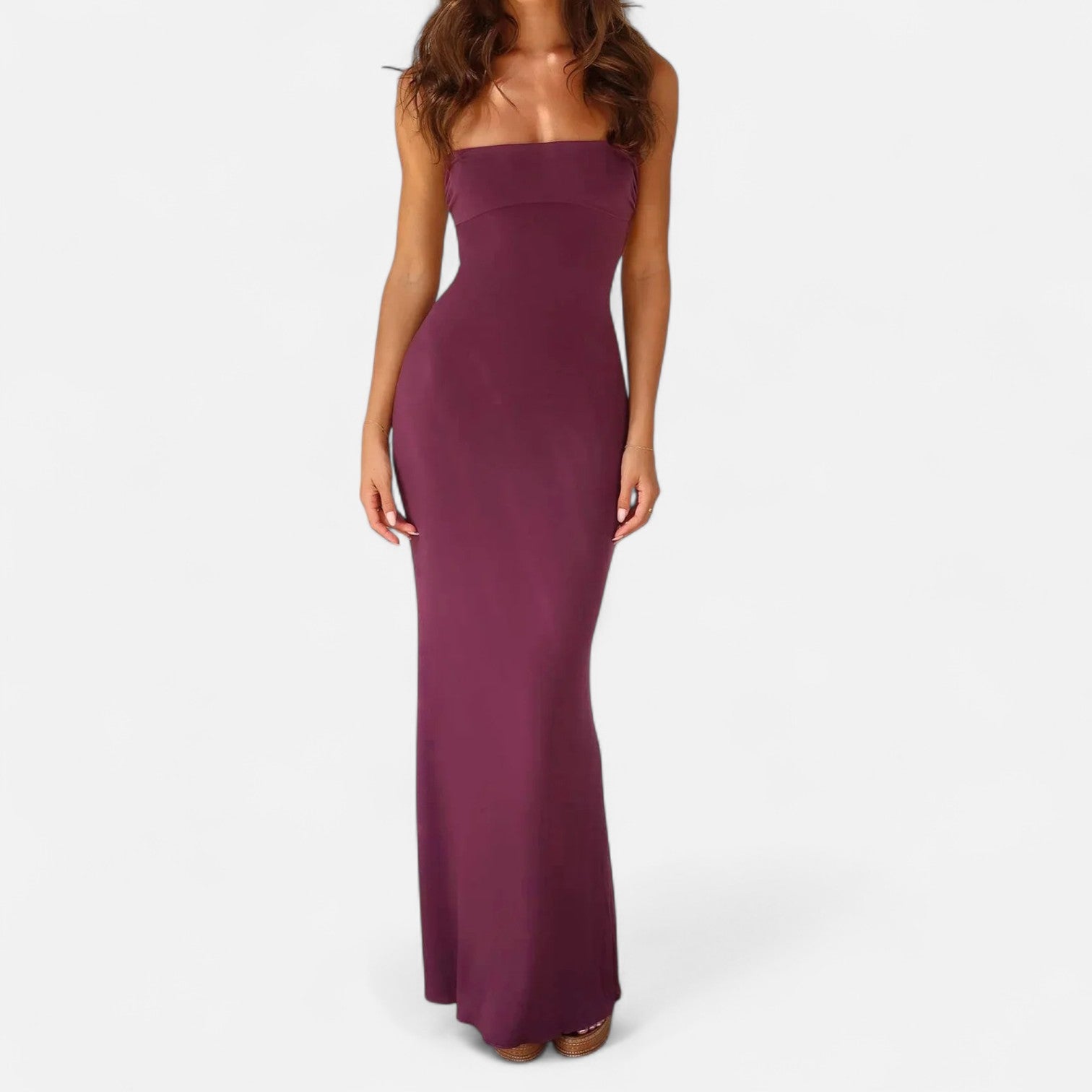 Ancienne Monde | Robe Longue Dos Nu pour Femme – Drapé Élégant, Séduction Moderne du Soir