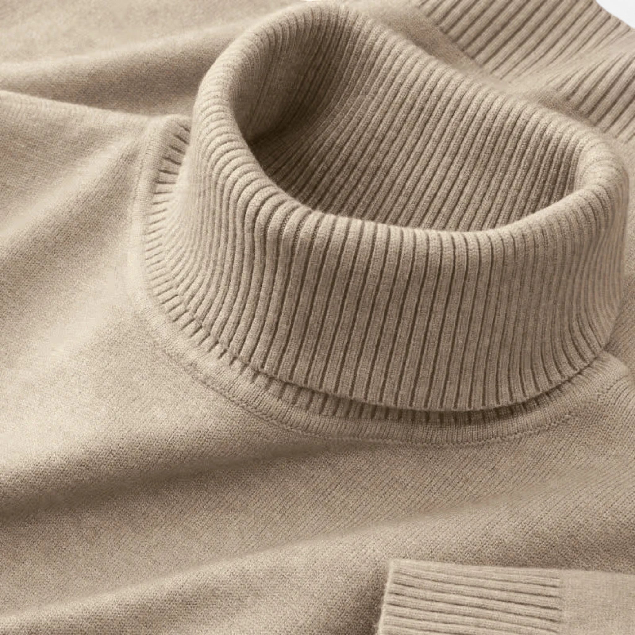 Pull en Laine Homme – Col Roulé Classique et Style Intemporel Raffiné
