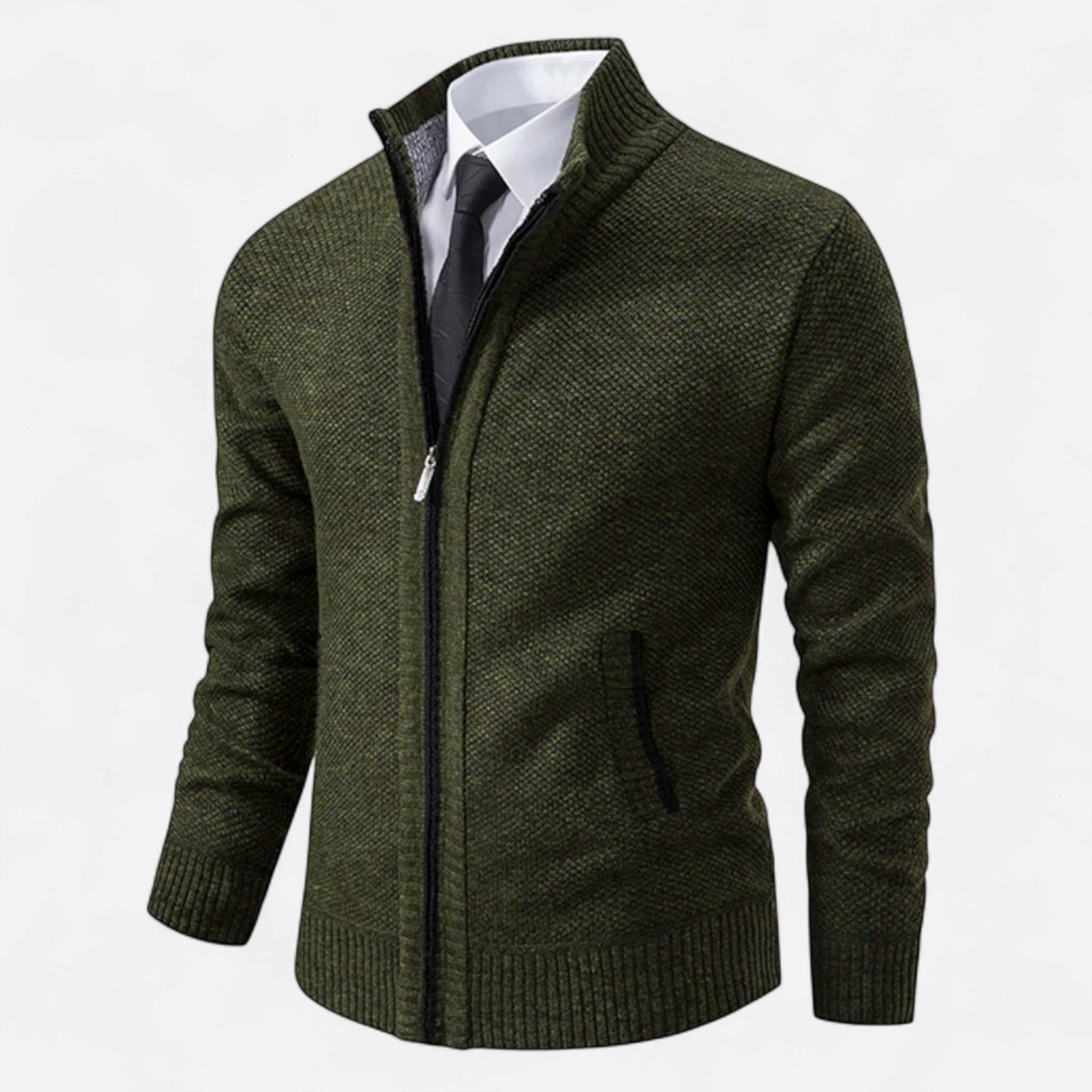 Ancienne Monde | Veste Homme Polaire Zippée Col Montant