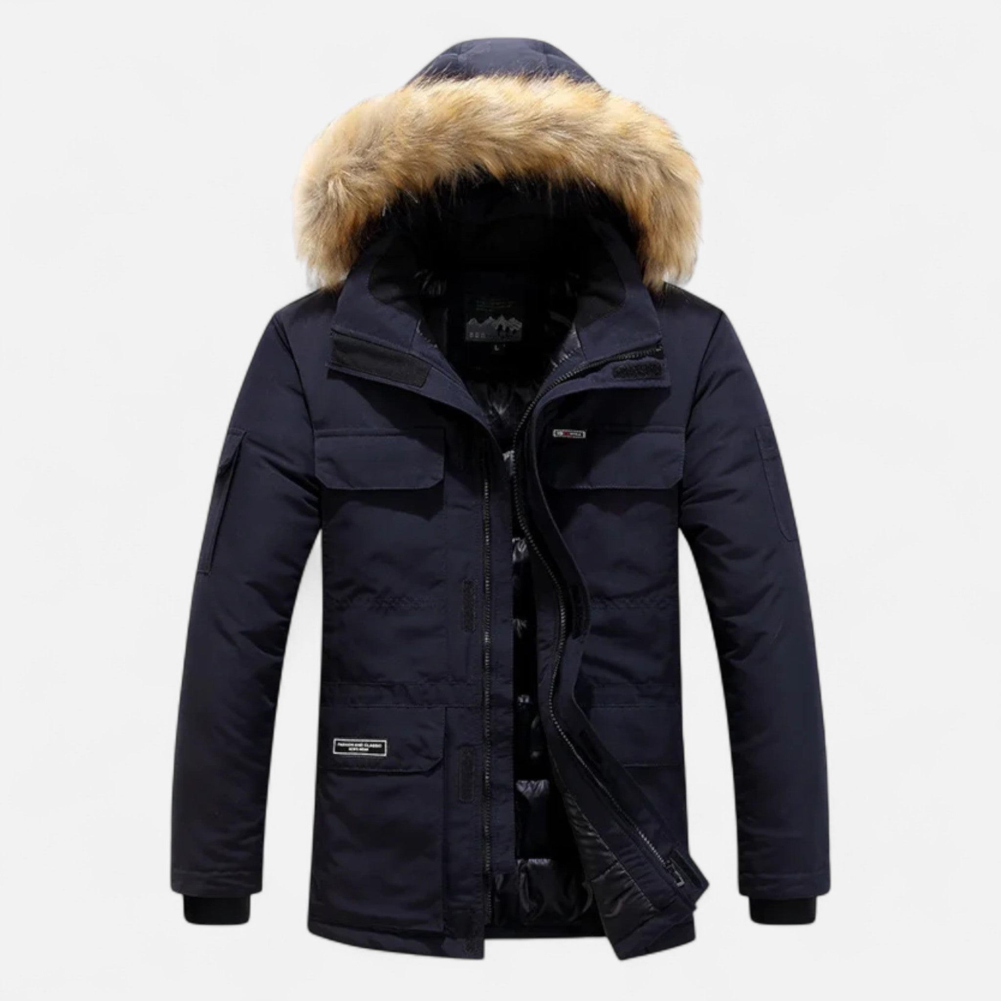 Ancienne Monde | Parka Homme Duvet Hiver à Capuche et Doublure Polaire