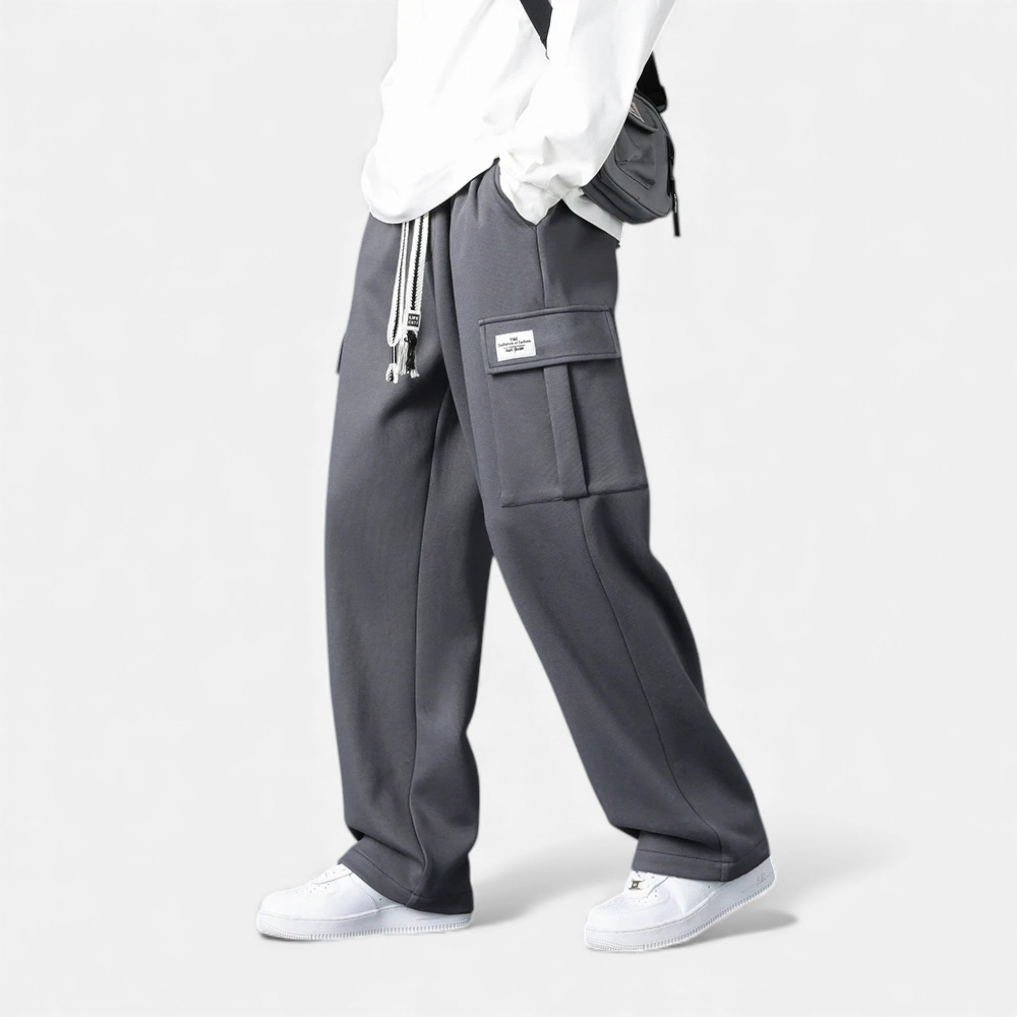 Ancienne Monde | Pantalon Jogger Cargo Homme – Coupe Large Streetwear Décontractée