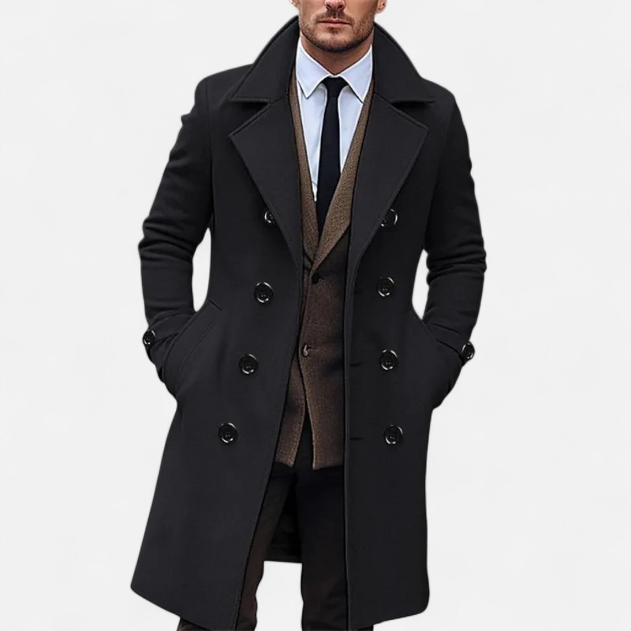 Ancienne Monde | Pardessus Homme Long Double Boutonnage