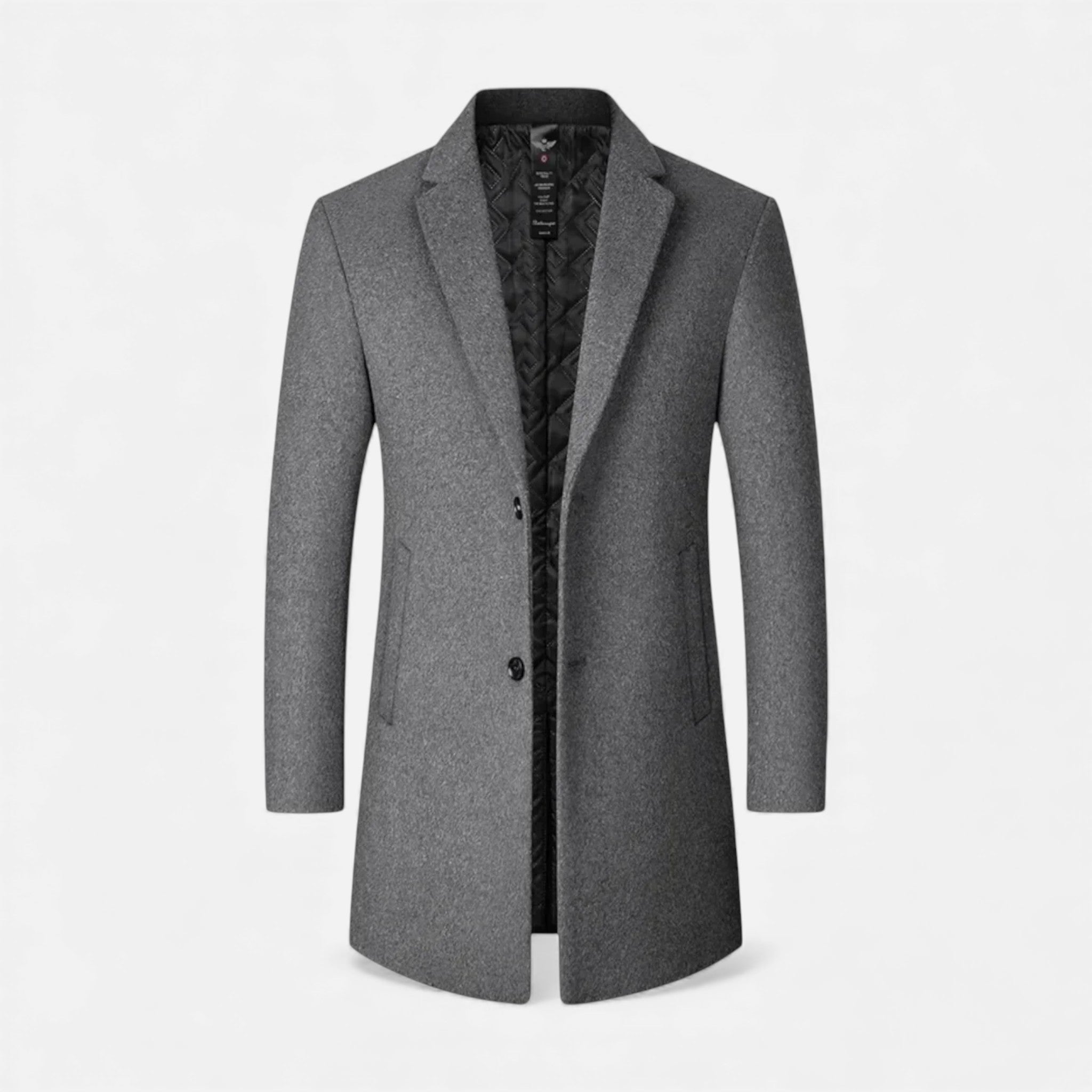 Ancienne Monde | Trench Long Homme en Laine Mélangée