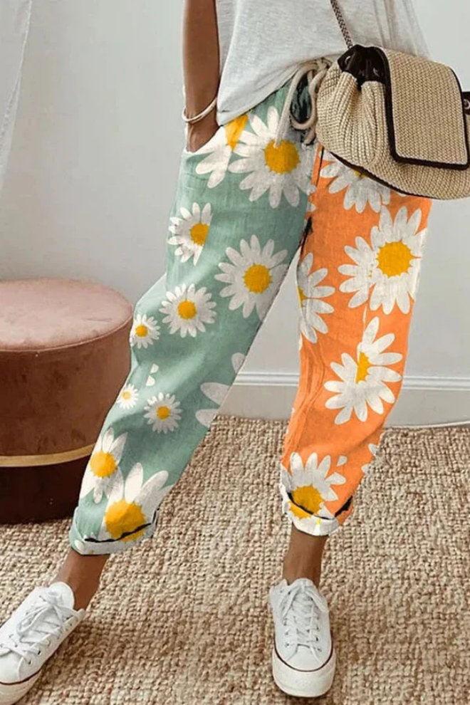 Pantalon Fluide À Motifs