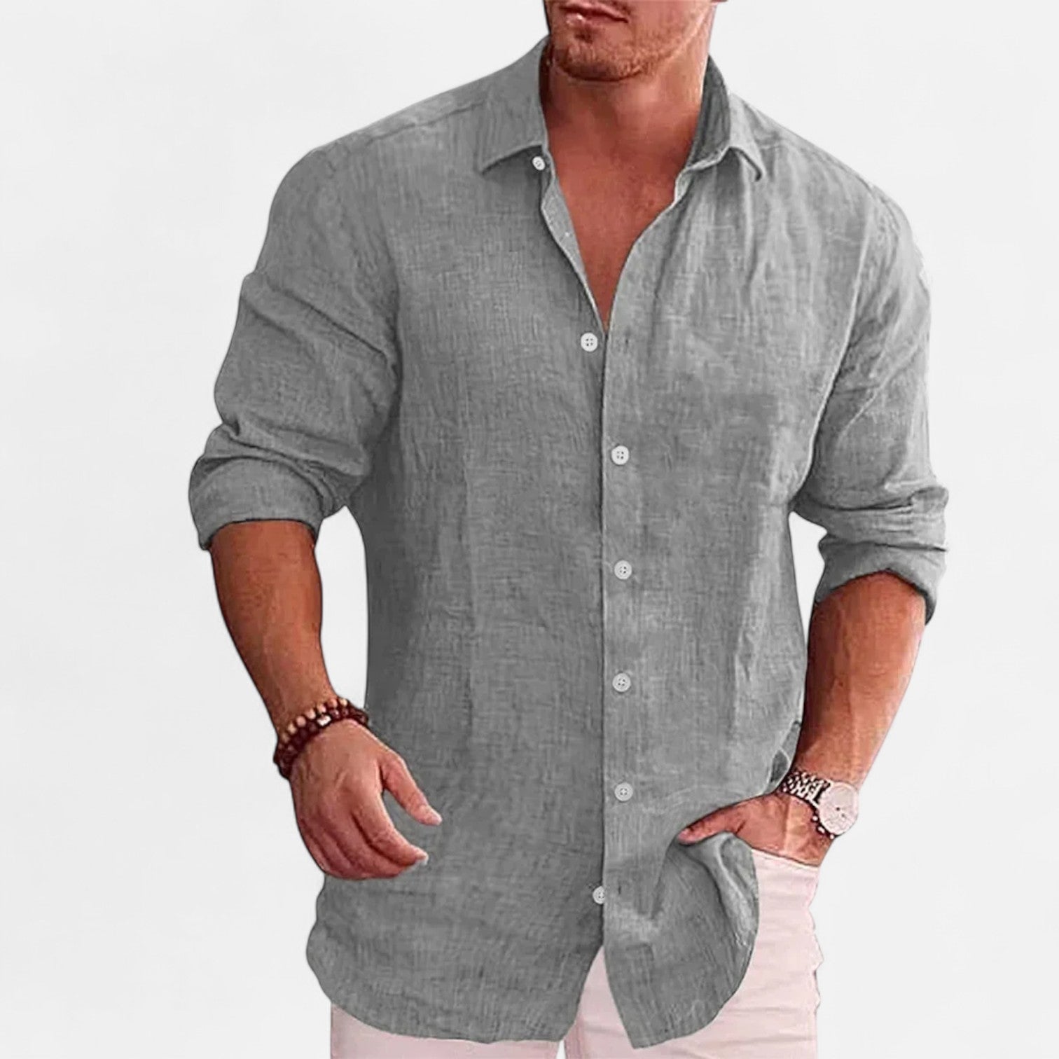 Ancienne Monde | Chemise en Lin pour Homme – Élégance Respirante, Indispensable Estival