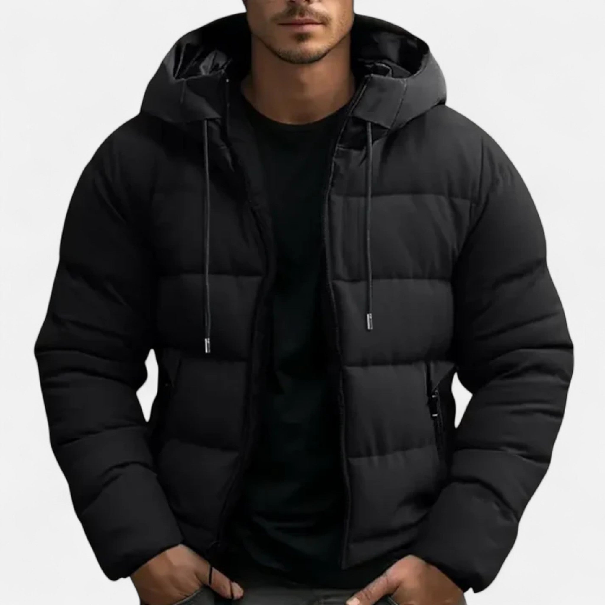 Herren-Nylon-Steppjacke – Rautensteppung und zeitlos strukturierter Schnitt