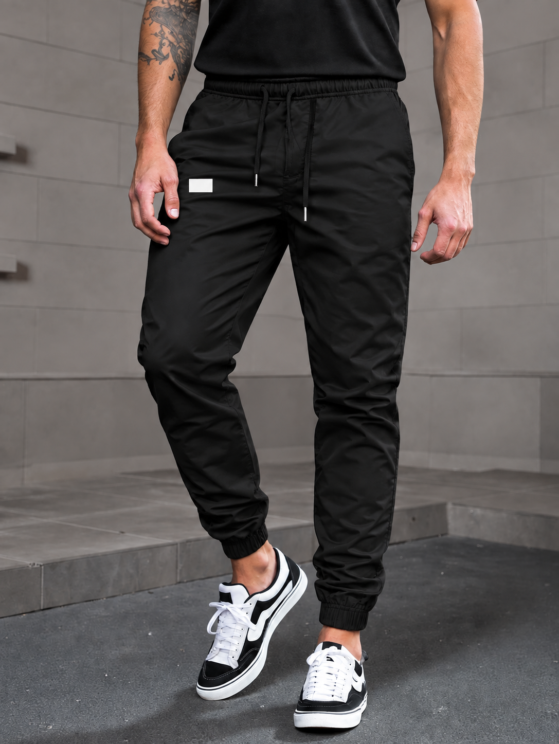Men's Cargo Jogger – Elastic Waist, Side Pockets, Lightweight Fabric