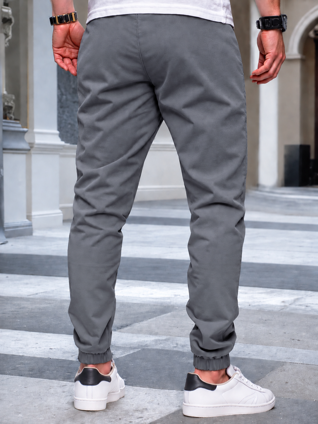 Men's Cargo Jogger – Elastic Waist, Side Pockets, Lightweight Fabric
