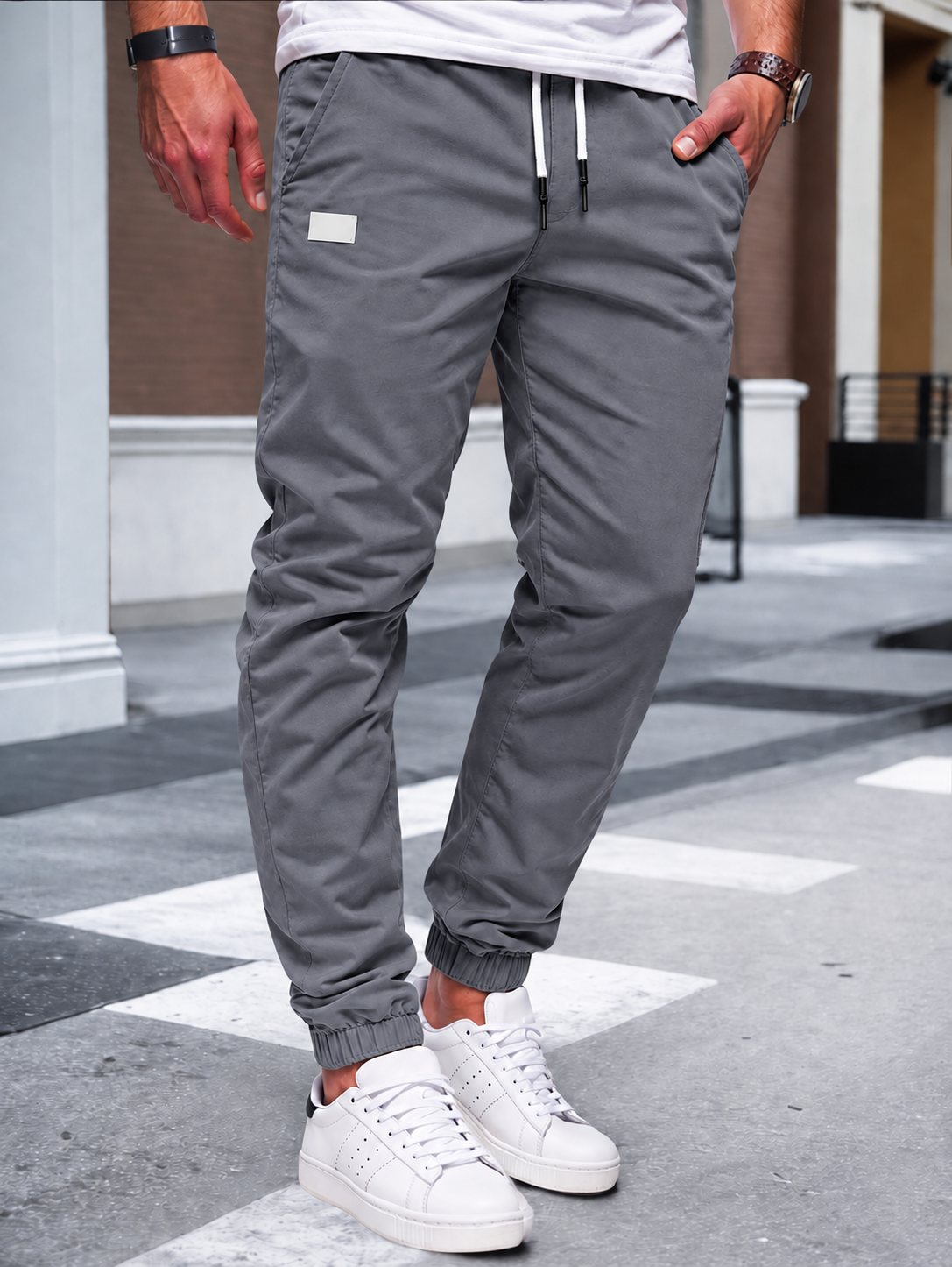 Men's Cargo Jogger – Elastic Waist, Side Pockets, Lightweight Fabric