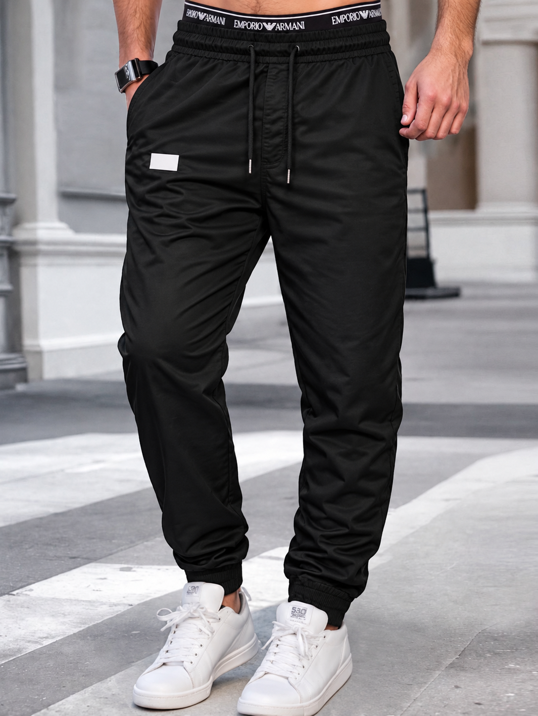 Men's Cargo Jogger – Elastic Waist, Side Pockets, Lightweight Fabric