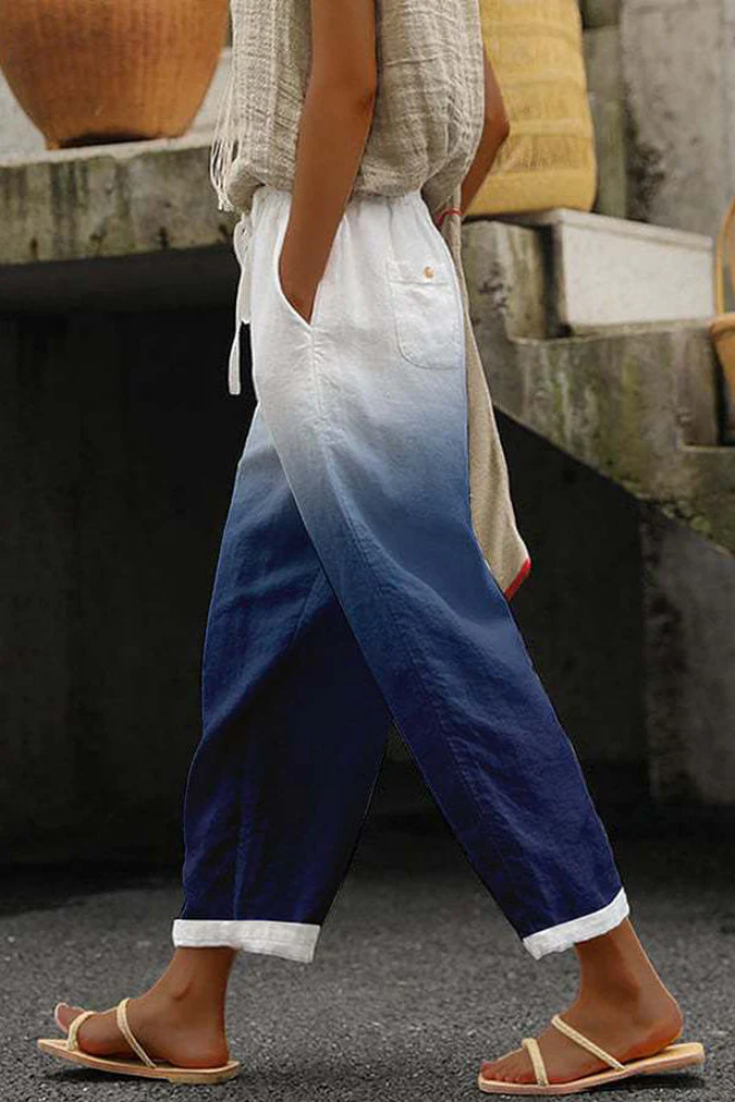 Pantalon Fluide À Motifs