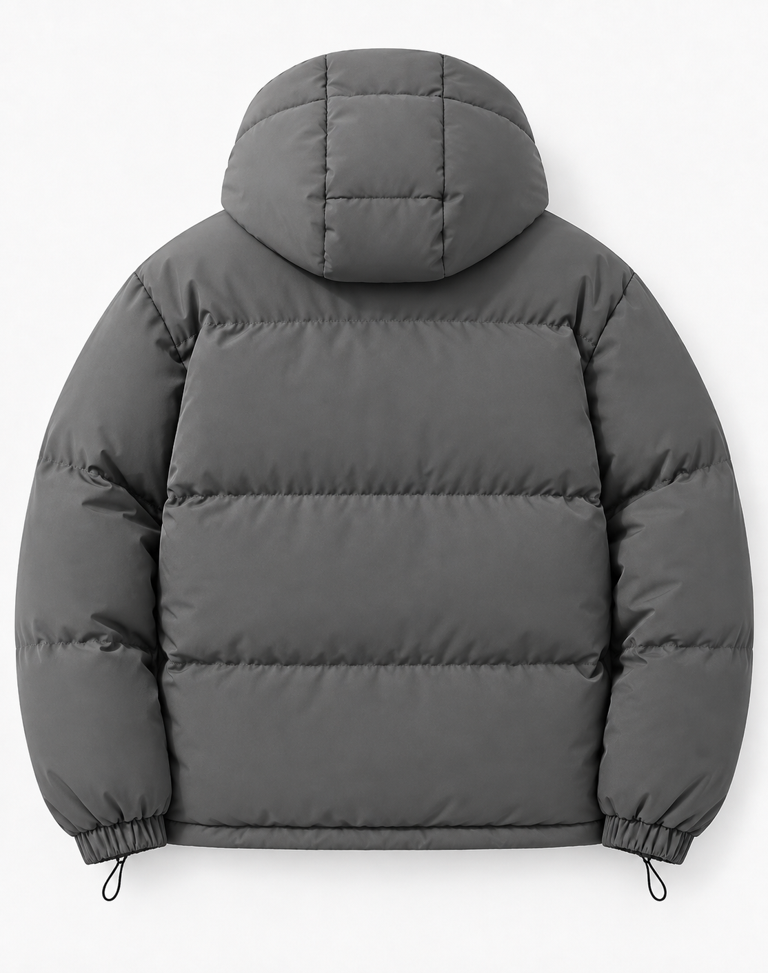 Men’s Quilted Puffer Jacket - Soft Hood and Elastic Cuffs, Regular Fit